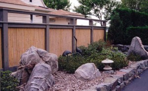 Bamboo and Cedar Screening Fence