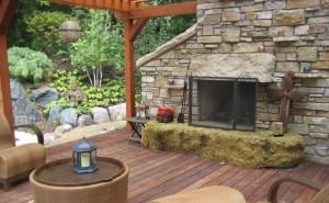 Outdoor Masonry Fireplace