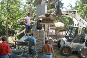 masonry, outdoor fire place construction