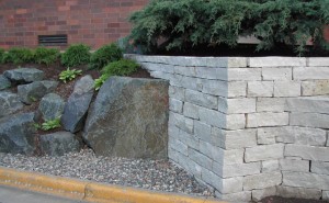 Limestone Retaining Wall